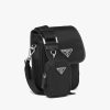 Black Re-Nylon and Saffiano leather shoulder bag - Image 3