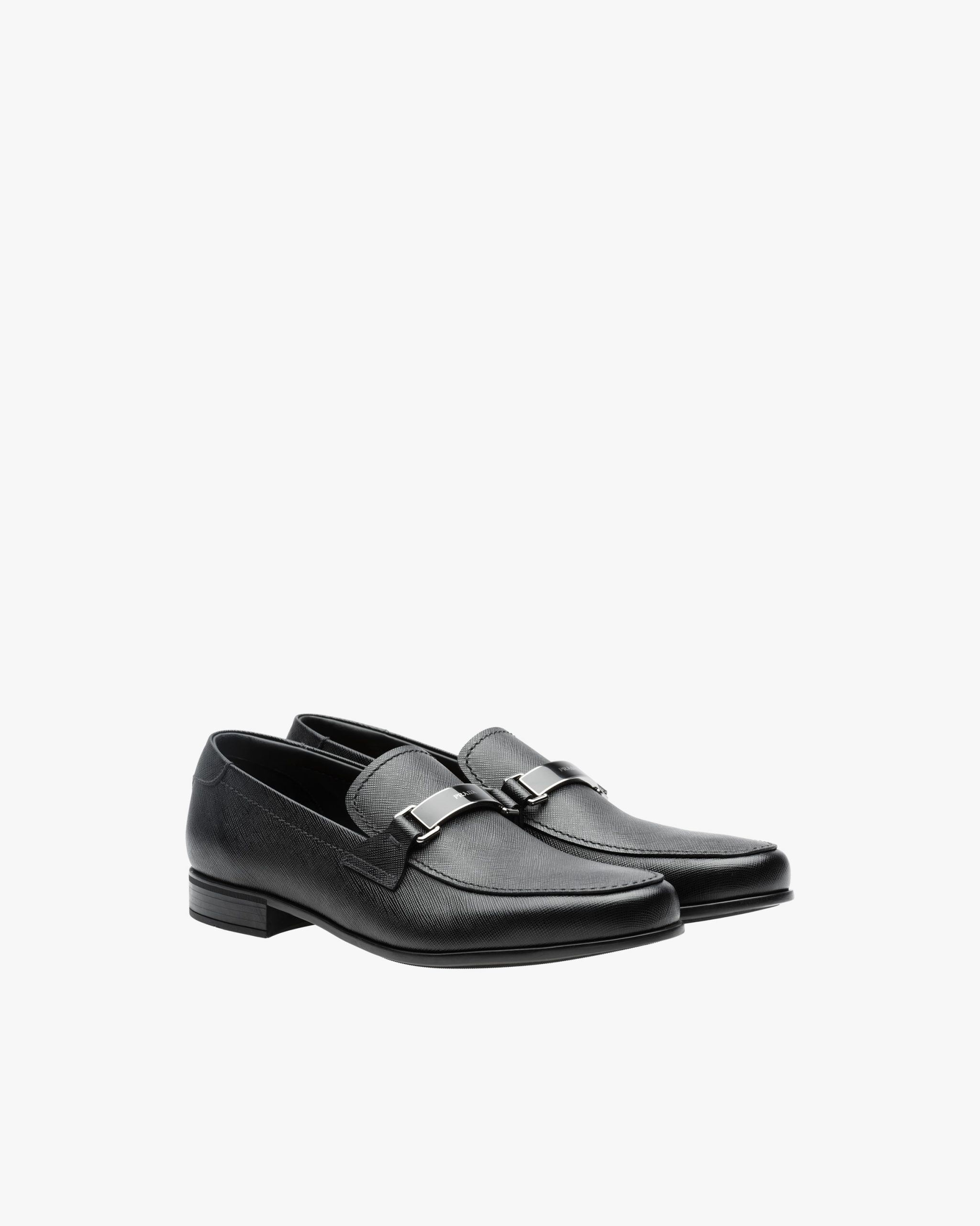 Black Saffiano leather loafers - Fake Prada Store
