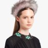 Alabaster Pink Faux fur fabric headband - Image 2