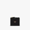 Black Small Saffiano and leather wallet