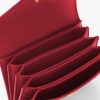Fiery Red Saffiano leather card holder - Image 4