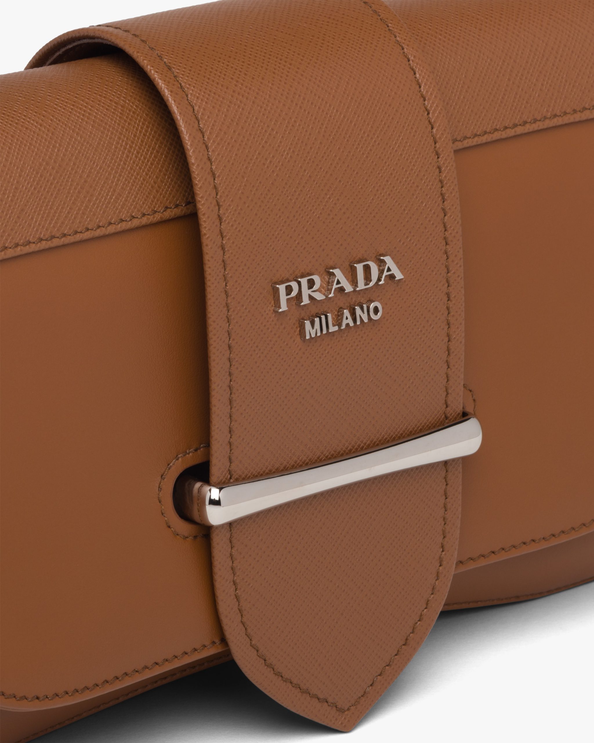 Prada Medium Sidonie Lux Leather Bag In F0046 Cognac