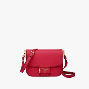 prada diagramme embleme bag red