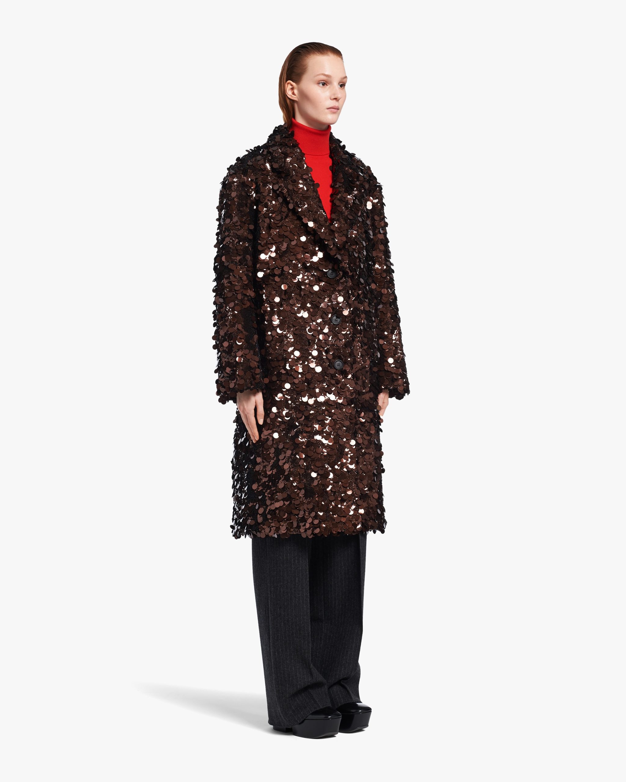 prada sequin coat