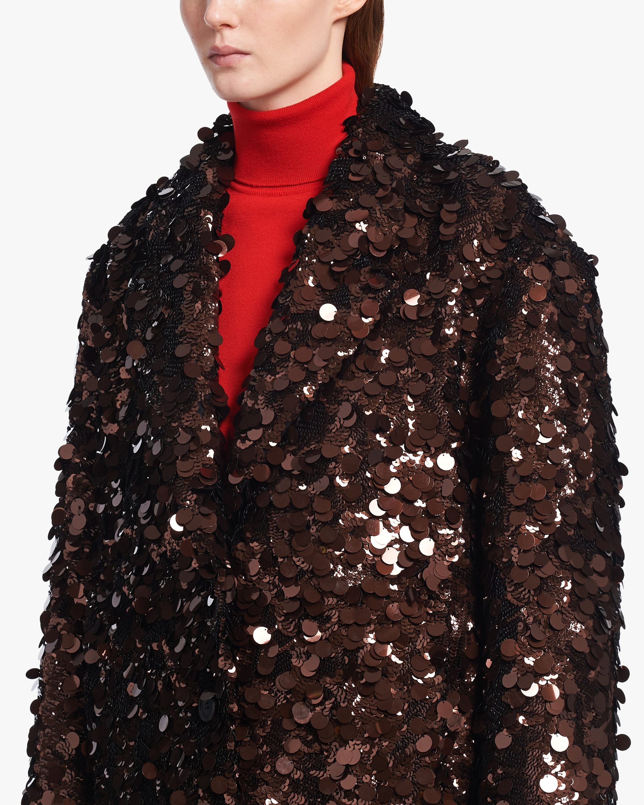 prada sequin coat